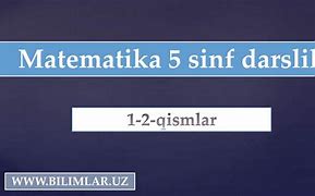 Matematika 5 Sinf Javoblari